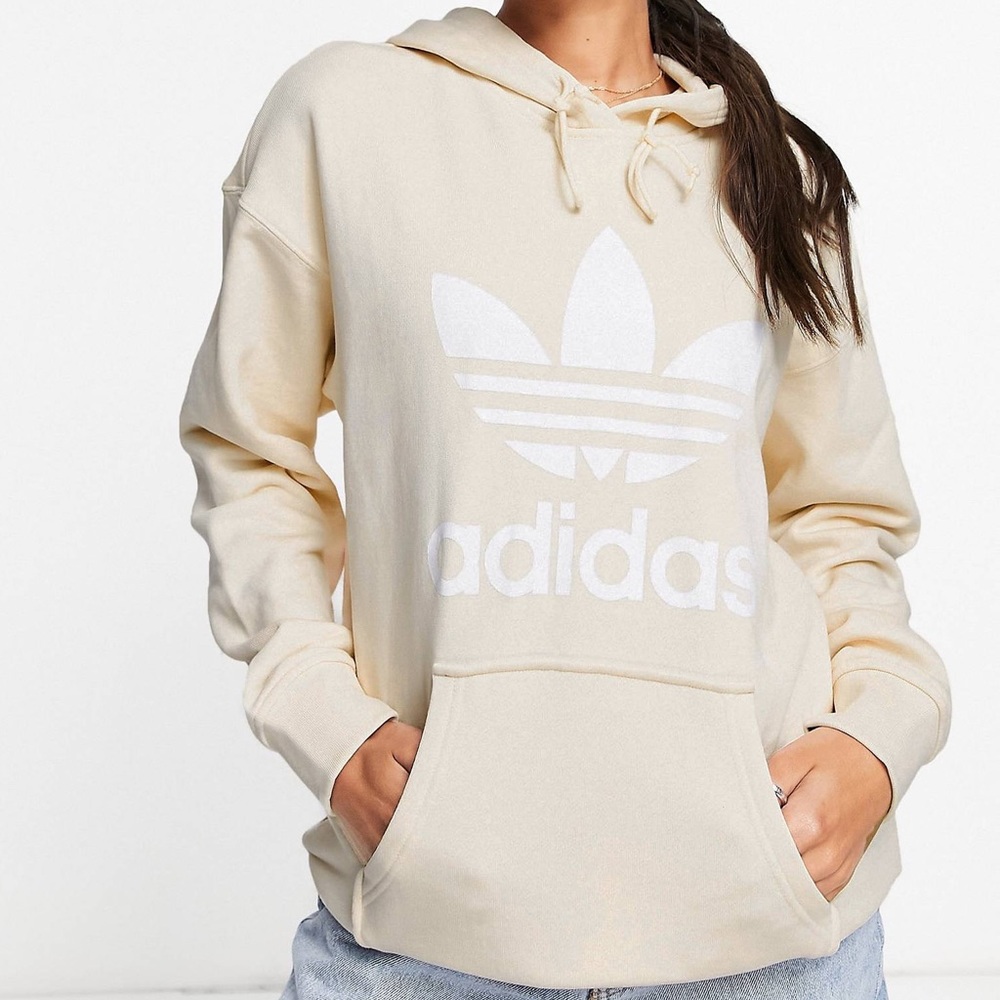 Adidas beige hoodie